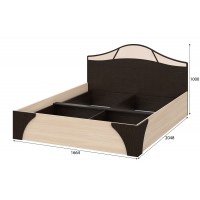 Набор мебели для спальни "Лагуна 5" Кровать двойная (№2  универсальная без матраца (1,6*2,0)