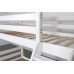 Кровать двухъярусная с наклонной лестницей Адель Белый полупрозрачный детская МебельГРАД