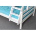 Кровать двухъярусная с наклонной лестницей Адель Белый полупрозрачный детская МебельГРАД